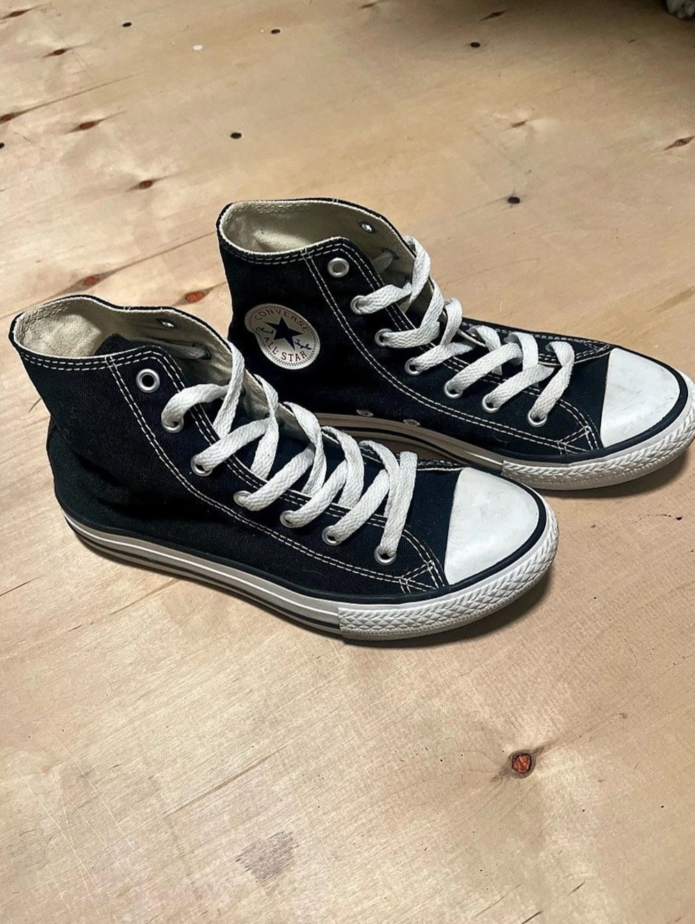 Converse Chuck Taylor All Star High Top Sneakers Black & White US Youth Size 3